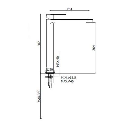 Paffoni - Miscelatore per lavabo TANGO in acciaio inox