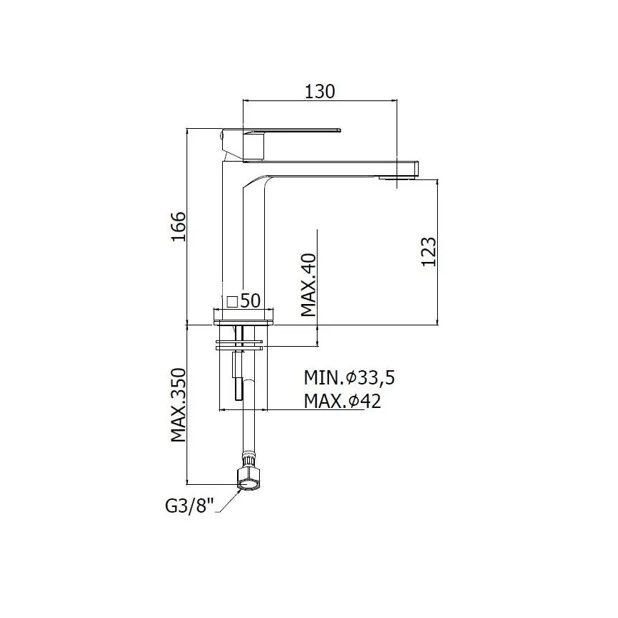 Paffoni - Miscelatore per lavabo TANGO in acciaio inox