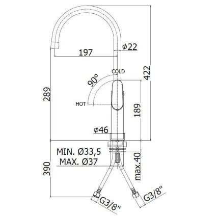 Paffoni - Miscelatore per lavello CANDY cromo lucido