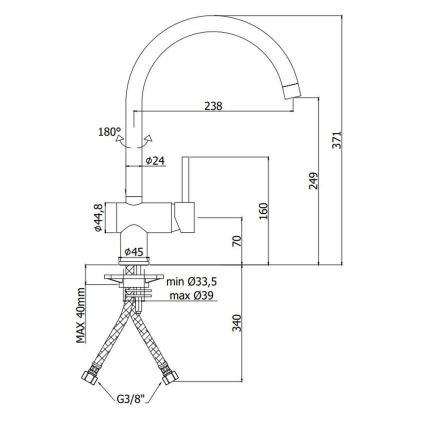Paffoni - Miscelatore per lavello LIGHT oro spazzolato