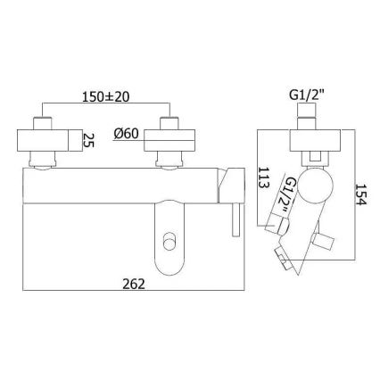 Paffoni - Miscelatore per vasca LIGHT in acciaio inox