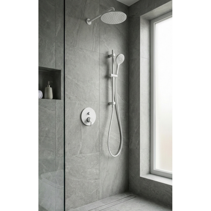 Paffoni - Mitigeur de douche pour installation encastrée LIGHT blanc mat
