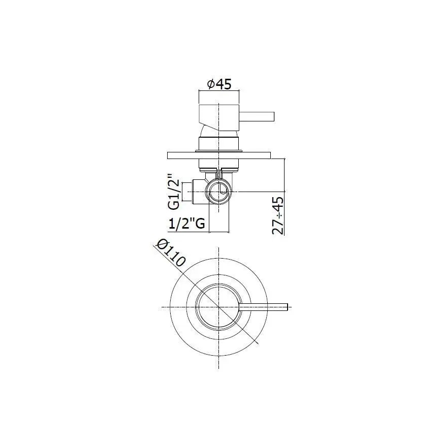 Paffoni - Mitigeur de douche pour installation encastrée LIGHT chrome brillant