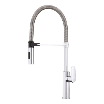 Paffoni - Mitigeur d'évier CANDY 52,5 cm avec douchette extractible, finition chrome brillant