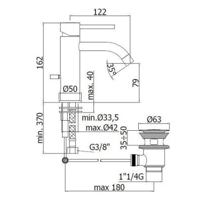 Paffoni - Mitigeur lavabo LIGHT en inox