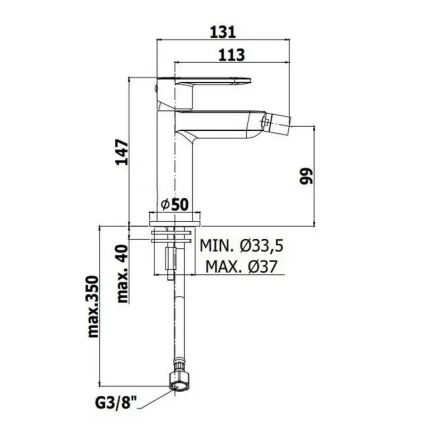 Paffoni - Mitigeur pour bidet CANDY, chrome brillant