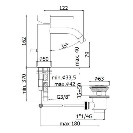 Paffoni - Mitigeur pour lavabo + bonde LIGHT blanc