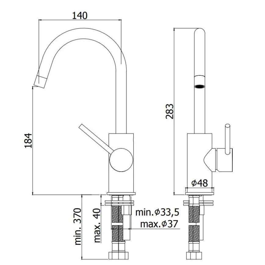 Paffoni - Rubinetto per lavabo LIGHT nero