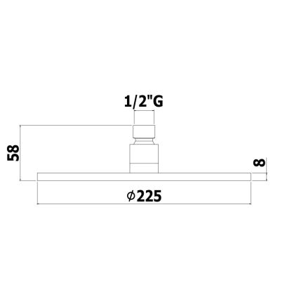 Paffoni - Soffione doccia Ø 22,5 cm MASTER nero