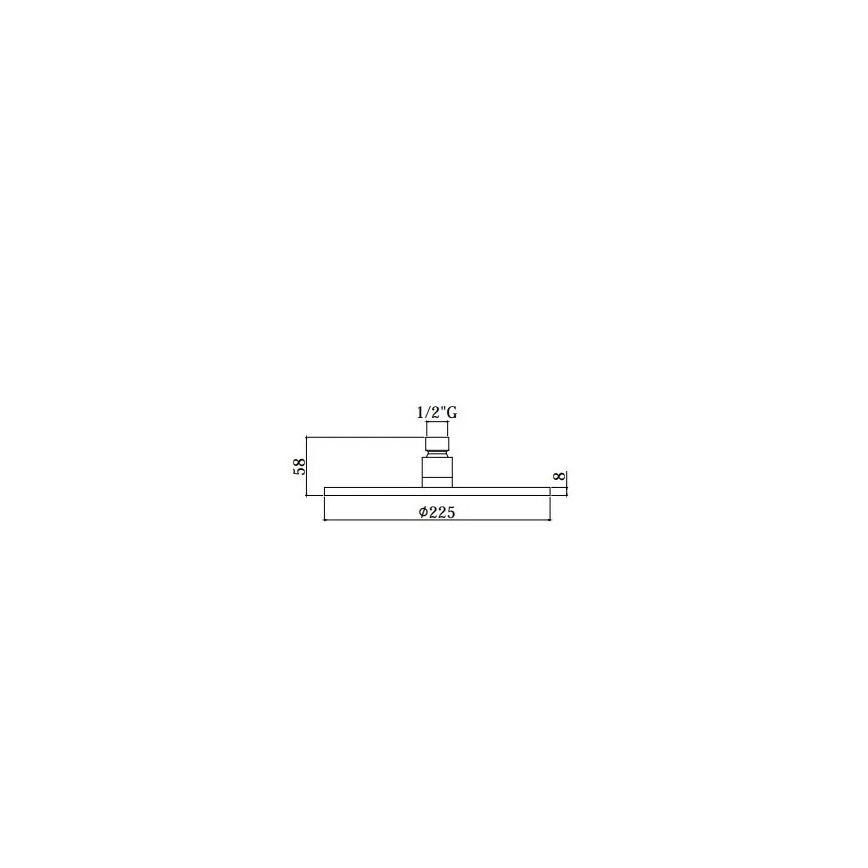 Paffoni - Tête de douche diamètre 22,5 cm MASTER, finition chrome brillant
