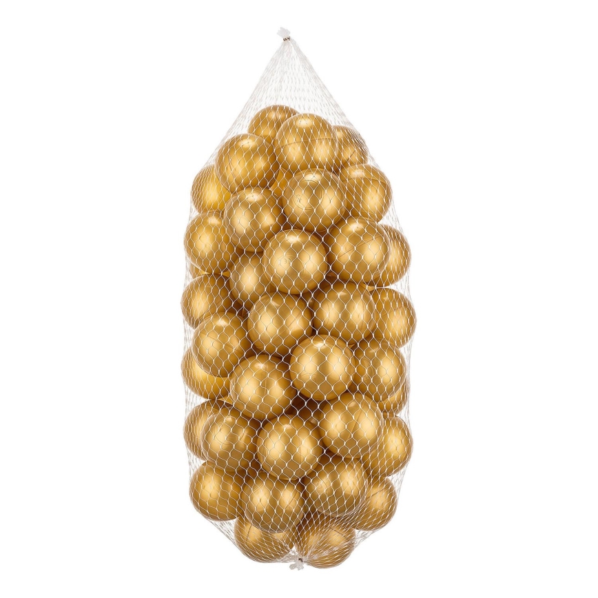 Palline di gioco in plastica 50 pz diam. 7 cm oro