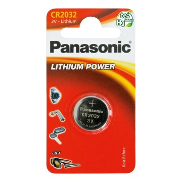 Panasonic - 1 Stk. Lithium-Knopfzellenbatterie CR2032 3V 220 mAh