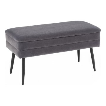Panca con contenitore VELVA 37x78 cm grigio