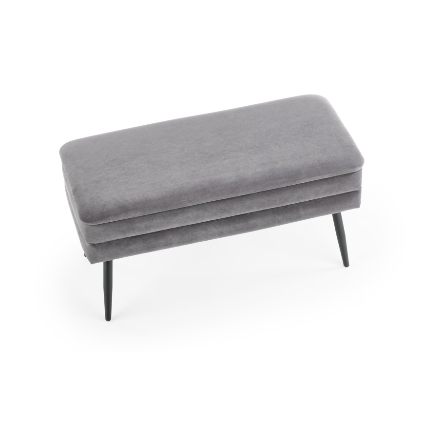Panca con contenitore VELVA 37x78 cm grigio