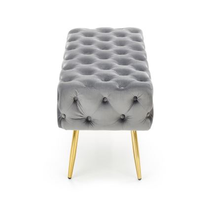 Panca trapuntata ATHENA 40x100 cm grigio/oro