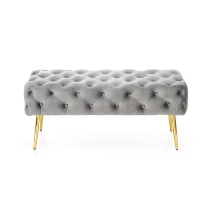 Panca trapuntata ATHENA 40x100 cm grigio/oro