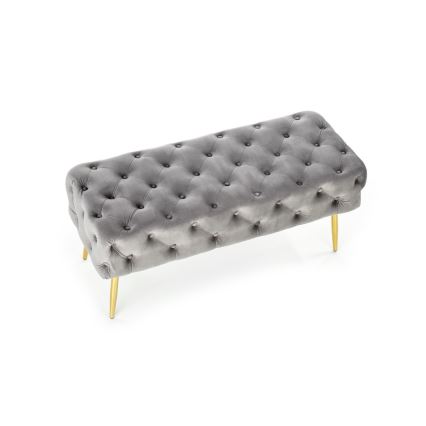 Panca trapuntata ATHENA 40x100 cm grigio/oro