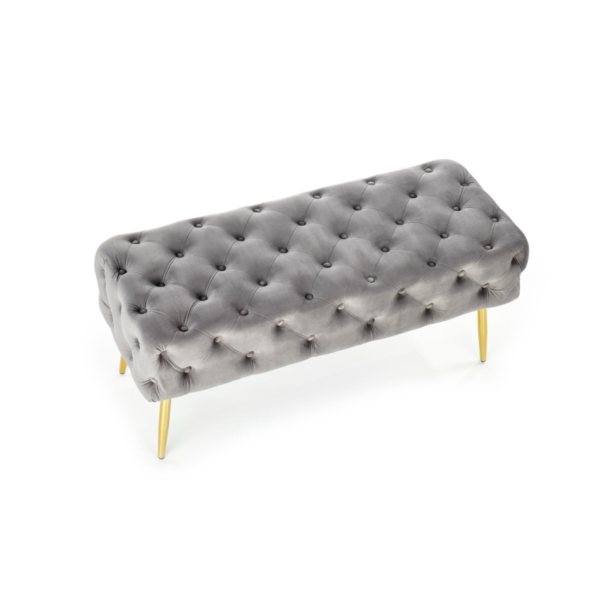 Panca trapuntata ATHENA 40x100 cm grigio/oro