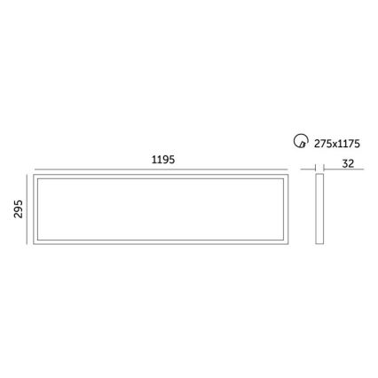 Panello LED dimmerabile da incasso CAPRI LED/25/36/40W/230V 3000/4000/5700K UGR&lt;19 IP44 30x120 cm