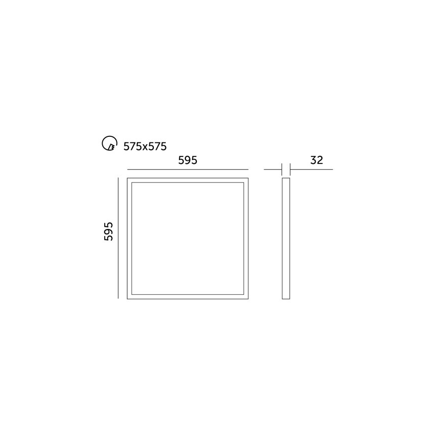 Panello LED dimmerabile da incasso CAPRI LED/25/36/40W/230V 3000/4000/5700K IP44 60x60 cm