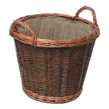 Panier à bois en osier avec poignées 50x48 cm