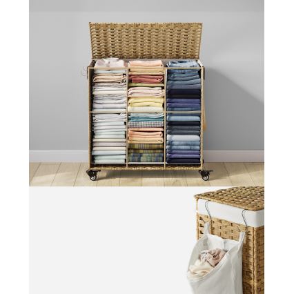 Panier à linge FLYN en rotin