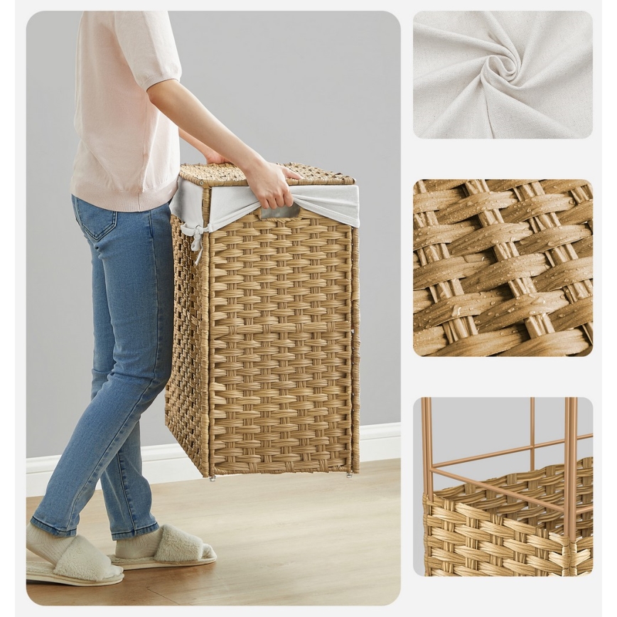 Panier à linge FLYN en rotin