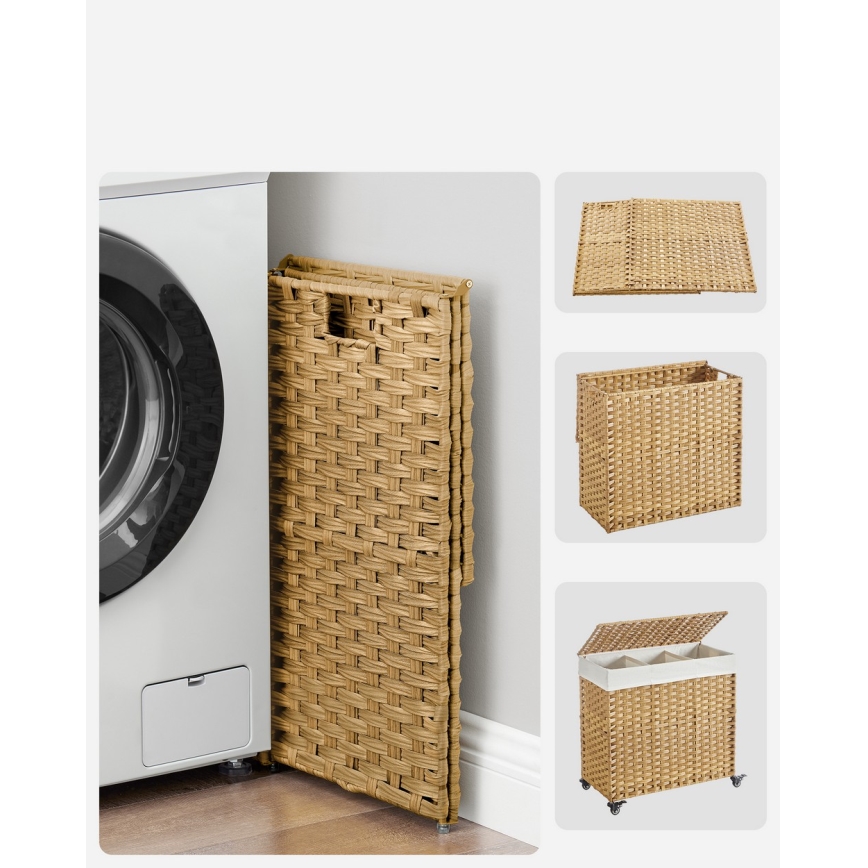 Panier à linge FLYN en rotin