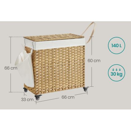 Panier à linge FLYN en rotin