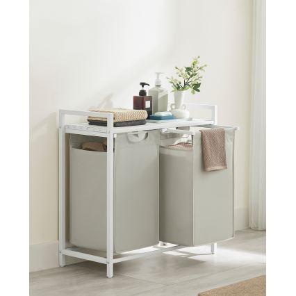 Panier à linge REX blanc