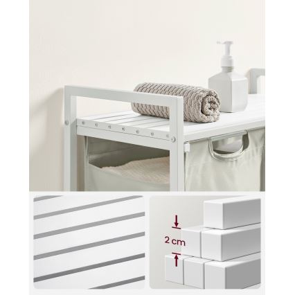 Panier à linge REX blanc