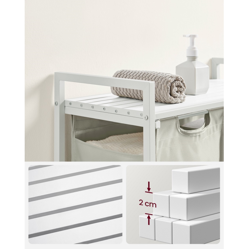 Panier à linge REX blanc