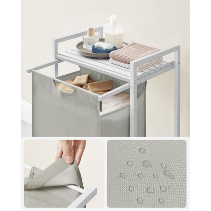 Panier à linge REX blanc
