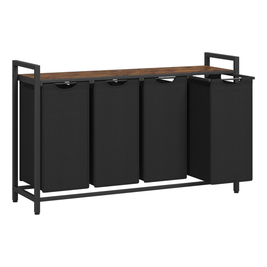 Panier à linge REX marron/noir