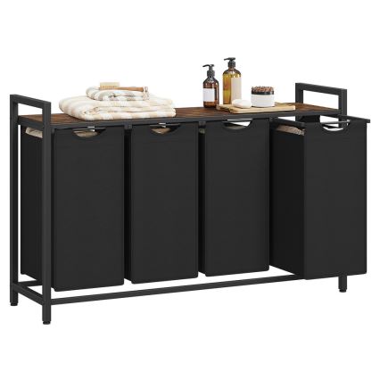 Panier à linge REX marron/noir