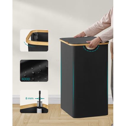 Panier à linge TATE, noir