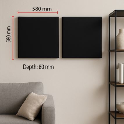 Panneau acoustique SILENCE 58x58 cm anthracite