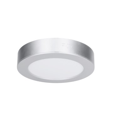 Panneau LED 2 en 1 en saillie/encastré 12W/230V 3000/4000/6000K Ø17cm IP54 argenté