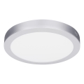 Panneau LED 2 en 1 pour montage en surface ou encastré 24W/230V 3000/4000/6000K Ø 30 cm IP54 argenté