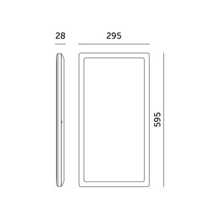 Panneau LED en saillie NIVERA LED/32W/230V IP54 3000/4000/6000K 29,5x59,5 cm blanc