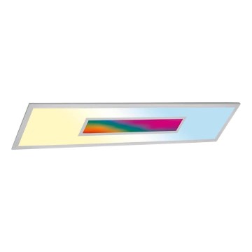 Panneau LED RGBW dimmable LED/20W/230V 3000-6500K 25x100 cm argenté + télécommande