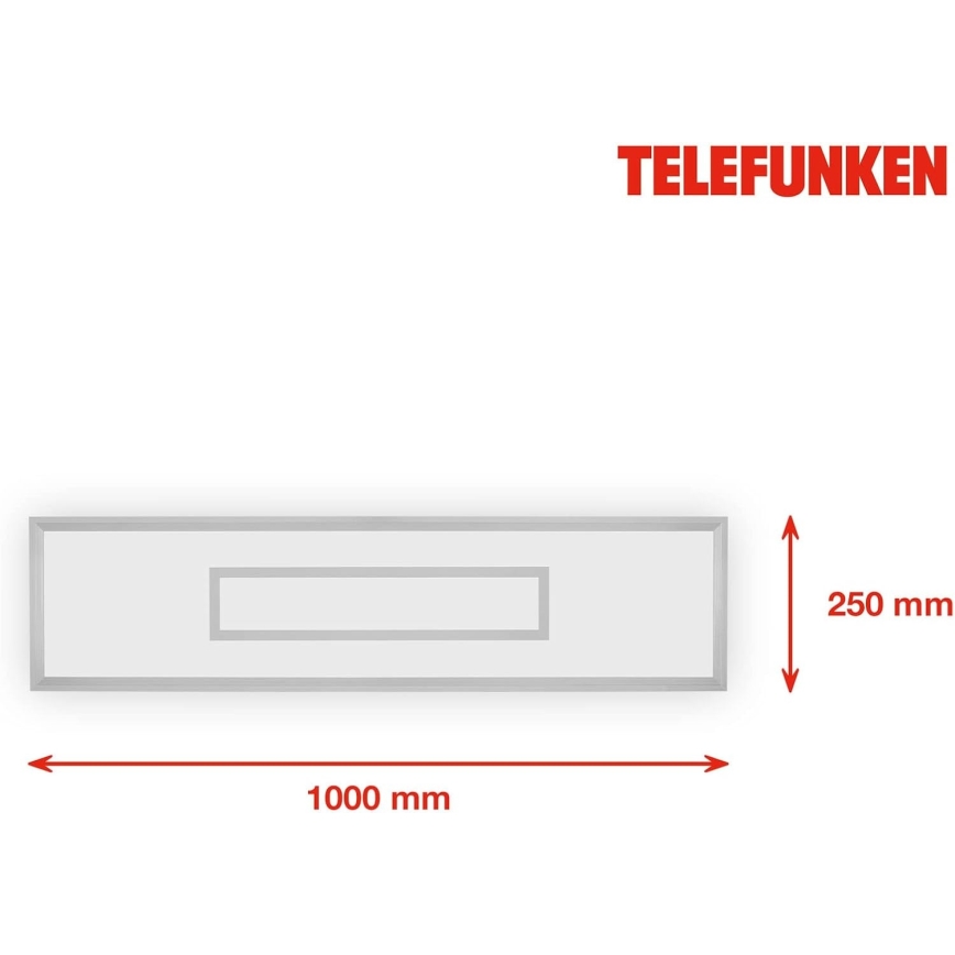 Panneau LED RGBW dimmable LED/20W/230V 3000-6500K 25x100 cm argenté + télécommande
