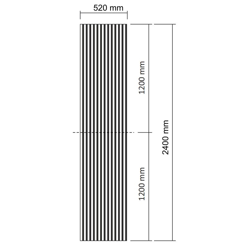 Panneau mural acoustique VASALUND 240x52 cm noyer