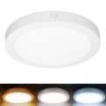 Pannello LED 2 in 1 incasso/superficie 18W/230V 3000/4000/6000K Ø 22,5 cm IP54 bianco