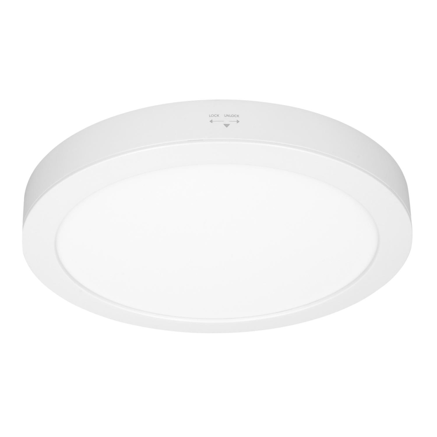 Pannello LED a plafone/da incasso 2-in-1 24W/230V 3000/4000/6000K Ø 30 cm IP54 bianco