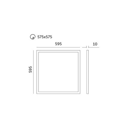 Pannello LED da incasso BALIS LED/40W/230V 4000K 59,5x59,5 cm