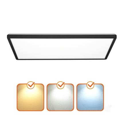Pannello LED da incasso NIVERA LED/32W/230V IP54 3000/4000/6000K 29,5x59,5 cm nero