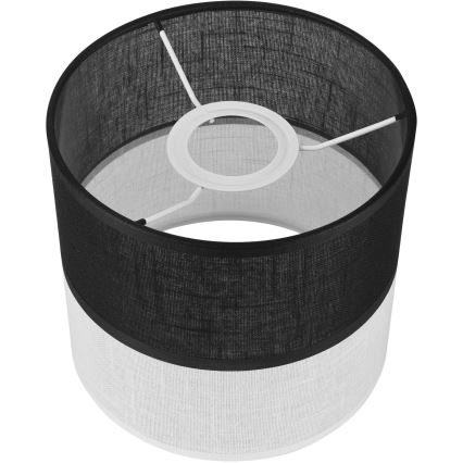 Paralume di ricambio per lampadario, applique e lampada da tavolo ANDREA E27 diam. 16 cm nero/bianco