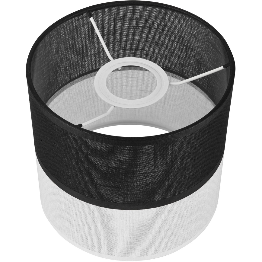 Paralume di ricambio per lampadario, applique e lampada da tavolo ANDREA E27 diam. 16 cm nero/bianco