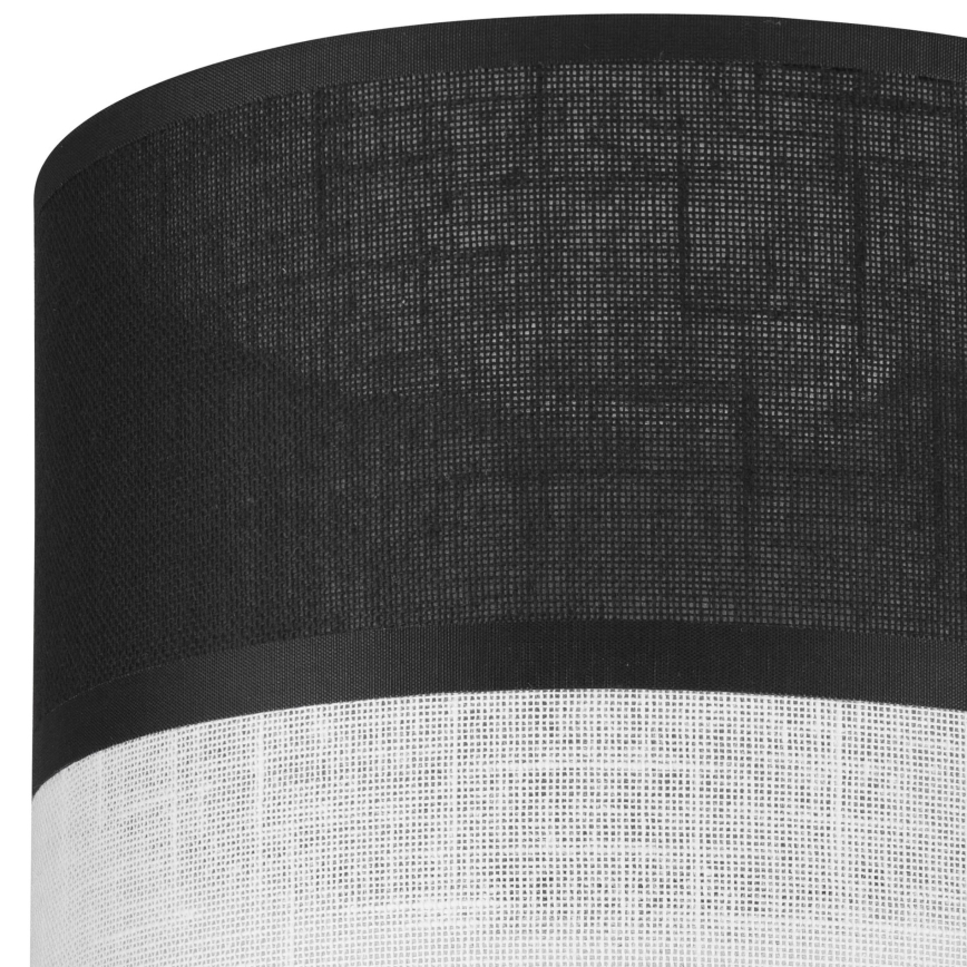 Paralume di ricambio per lampadario, applique e lampada da tavolo ANDREA E27 diam. 16 cm nero/bianco